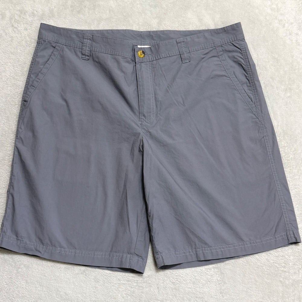 Columbia Chino Shorts Mens 38 Gray AM4471 Cotton Casual Outdoor Hiking